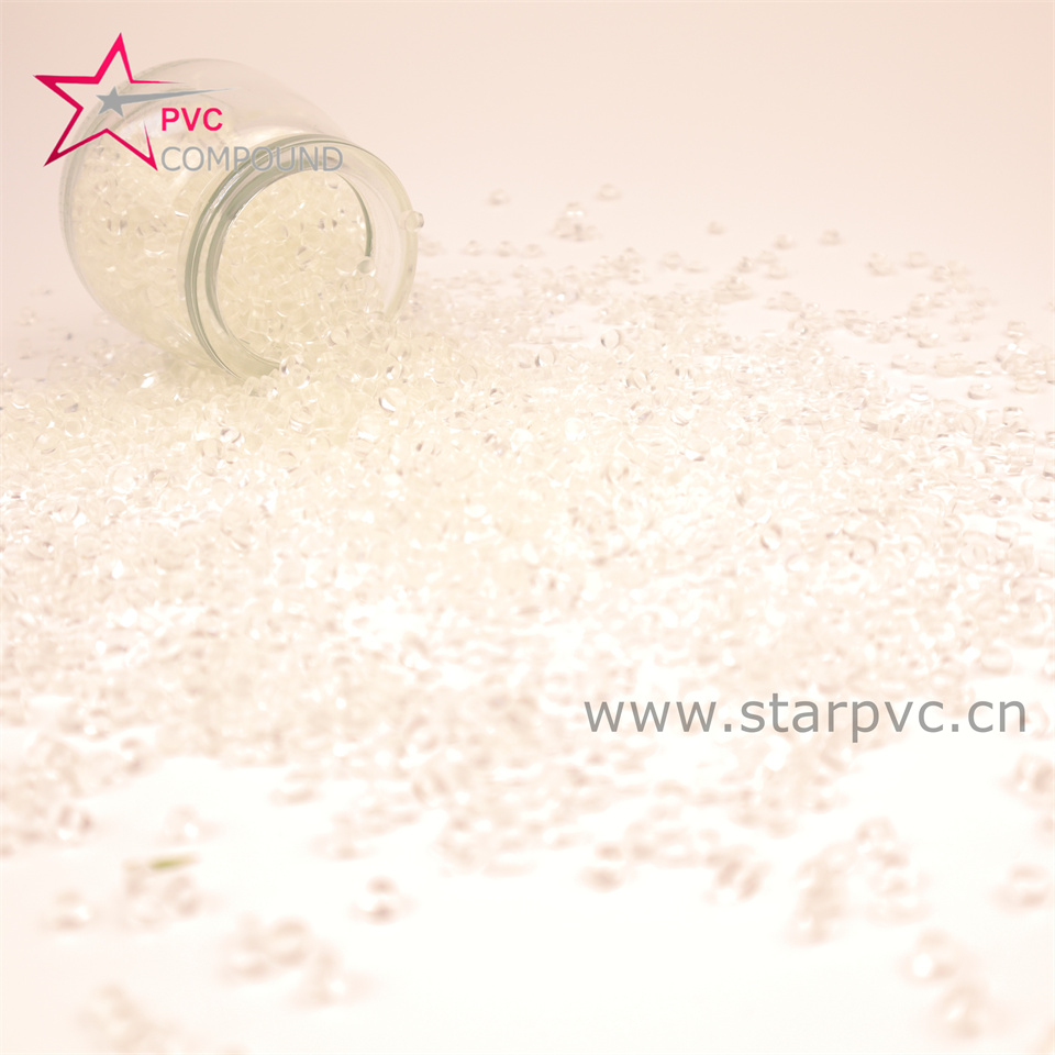 Transparent PVC compound for injection shoes